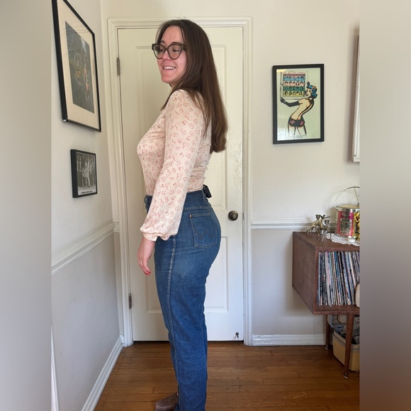 70s Vintage Halston Sleeping Kitties Novelty Print Blouse - Picture 2 of 7